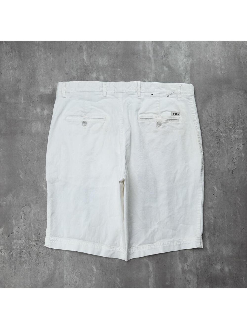 Y2K White Boss Slim Fit Shorts